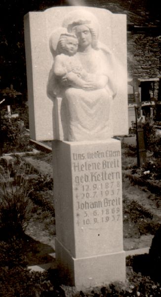 Grabstein von Johann Breit und Helene, geb. Kettern