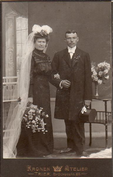 Hochzeit von Johannes Lehnert mit Elisabeth Kettern